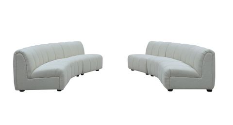 Divani Casa Olandi - Modern White Fabric Curved Sectional Sofa Set ... throughout Divani Casa Weldon Modern Off-White Fabric Curved Sectional